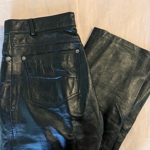 Genuine black leather jeans by Whet Blu
